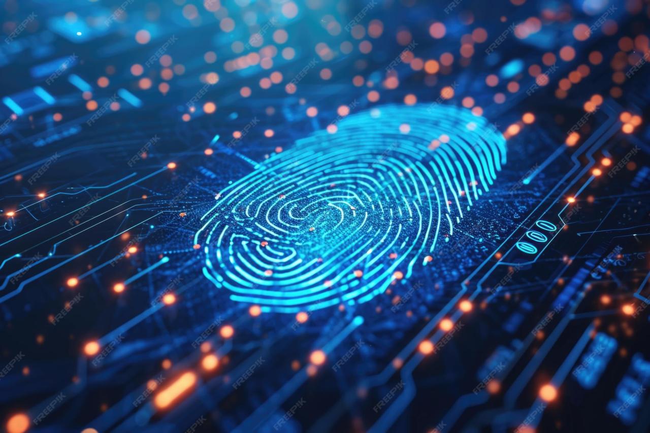 Premium Photo | Digital identity biometric authentication and cyber ...